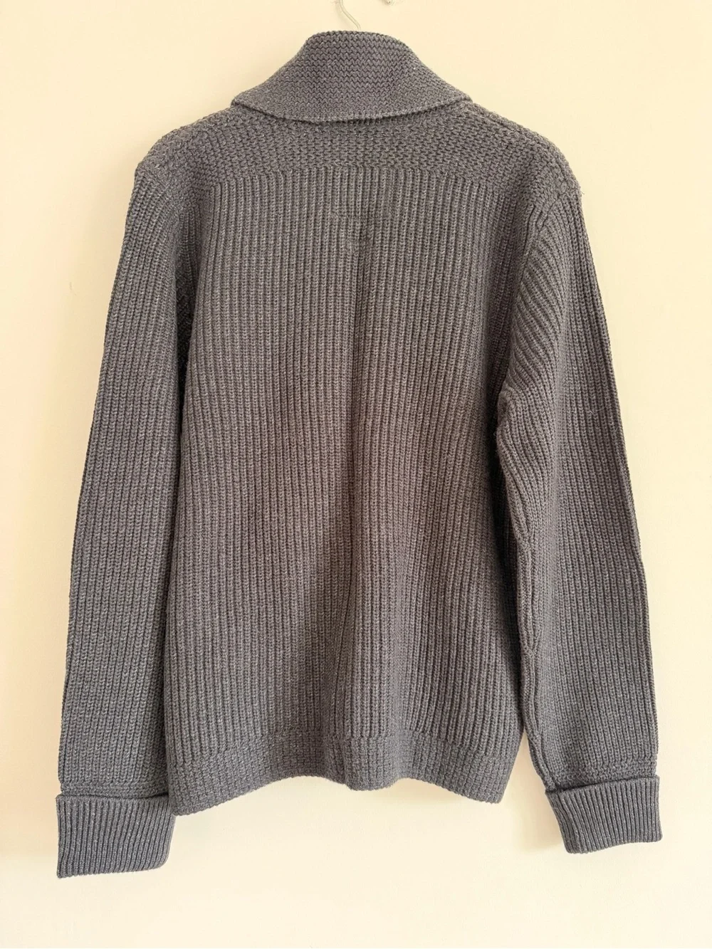 Grayers Dark Gray Shawl Collar Button Cardigan